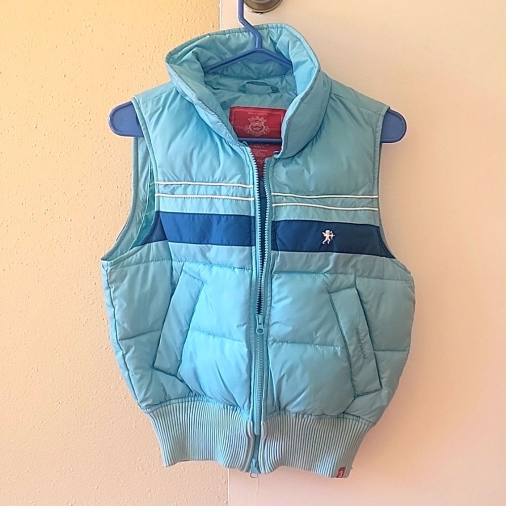 Esprit Y2K Puffer Vest S Vintage Baby‎ Blue